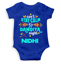 Load image into Gallery viewer, Custom Name Cant Stay Calm It Is Dandiya Night Navratri Rompers for Baby Girl- KidsFashionVilla
