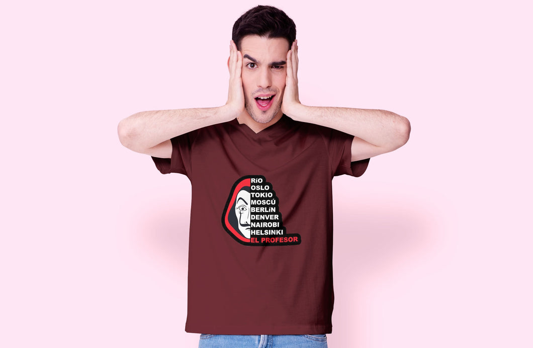 Professor Money Heist Half Sleeves T-Shirt- KidsFashionVilla