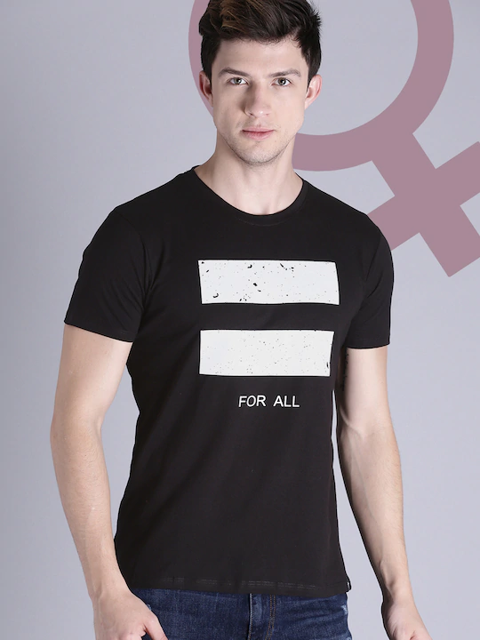 Equality Equal for All Round Neck Mens Half Sleeves T-shirt- KidsFashionVilla