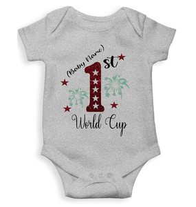 1st World Cup Custom Name Rompers for Baby Girl- KidsFashionVilla