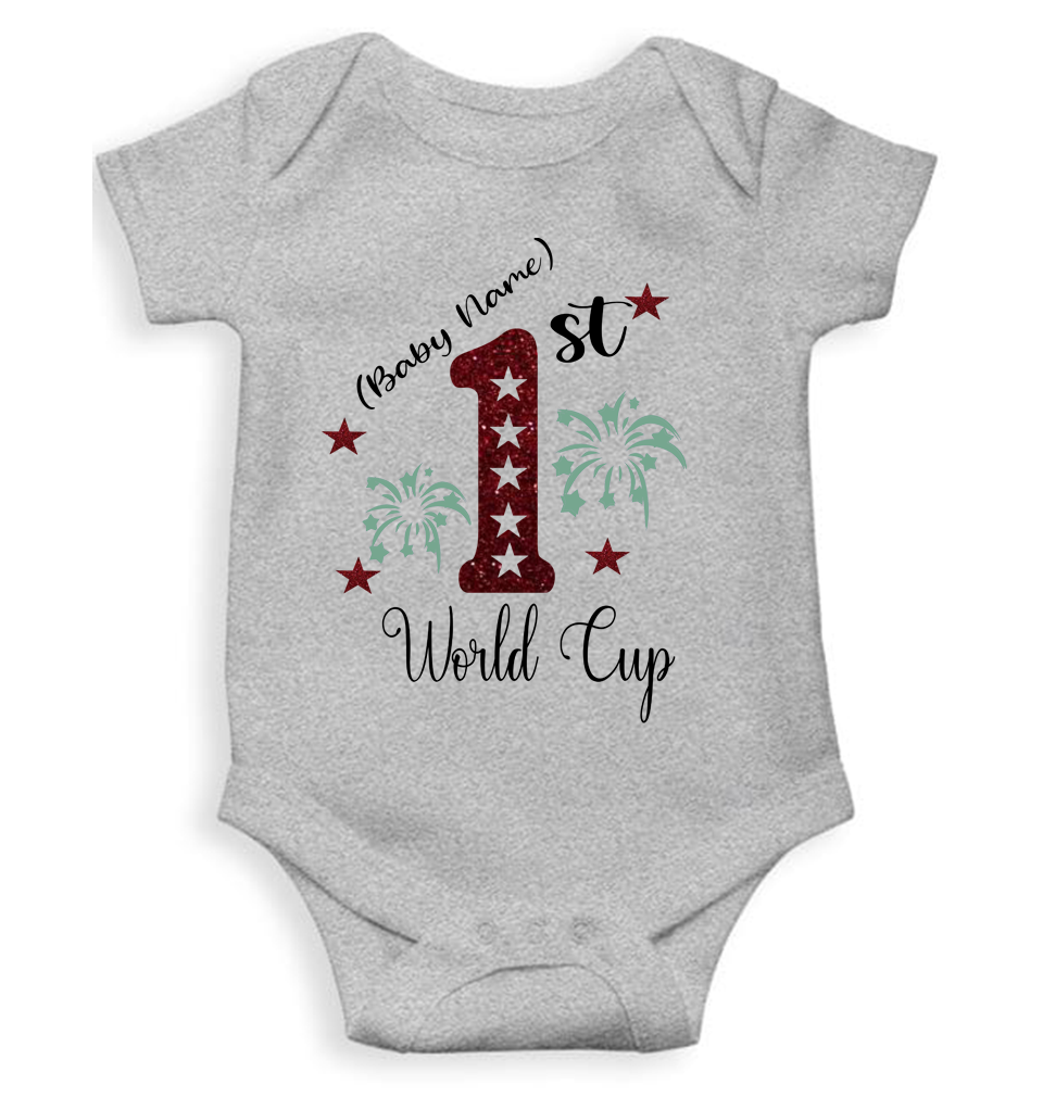 1st World Cup Custom Name Rompers for Baby Girl- KidsFashionVilla