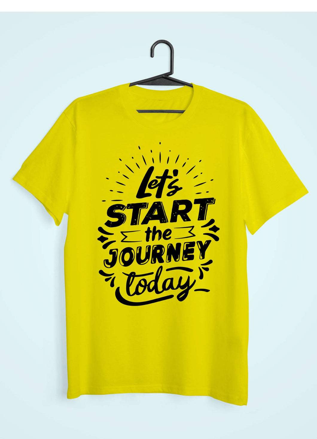 Lets Start The Journey Mens Half Sleeves T-shirt- KidsFashionVilla