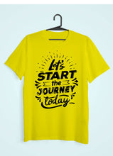 Load image into Gallery viewer, Lets Start The Journey Women Half Sleeves T-shirt- KidsFashionVilla
