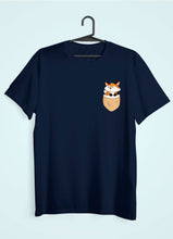 Load image into Gallery viewer, Fox Side Pocket Design Women Half Sleeves T-shirt- KidsFashionVilla
