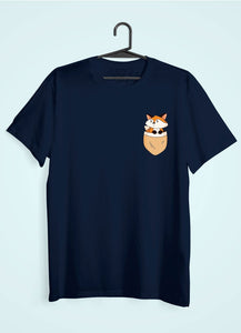 Fox Side Pocket Design Women Half Sleeves T-shirt- KidsFashionVilla