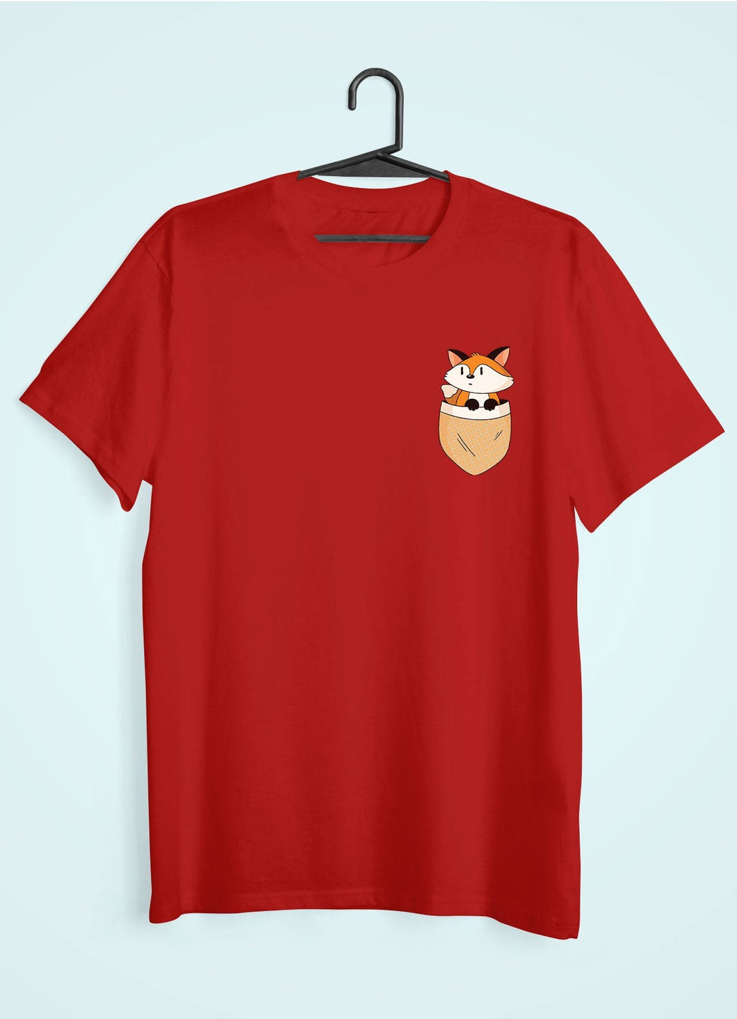 Fox Side Pocket Design Women Half Sleeves T-shirt- KidsFashionVilla