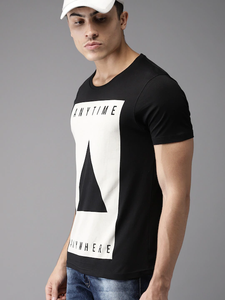 Anytime Anywhere Minimal Round Neck Mens Half Sleeves T-shirt- KidsFashionVilla