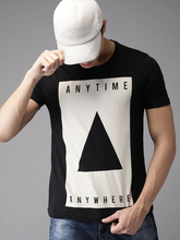 Load image into Gallery viewer, Anytime Anywhere Minimal Round Neck Mens Half Sleeves T-shirt- KidsFashionVilla
