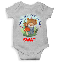 Load image into Gallery viewer, Custom Name Ohh Daddy You Are Purr Fect Fathers Day Rompers for Baby Girl- KidsFashionVilla
