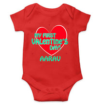 Load image into Gallery viewer, Custom Name 1st Valentine Rompers for Baby Boy- KidsFashionVilla
