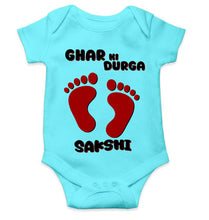 Load image into Gallery viewer, Custom Name Ghar Ki Durga Rompers for Baby Girl- KidsFashionVilla

