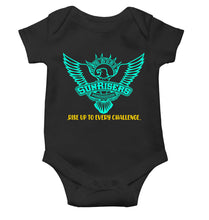 Load image into Gallery viewer, Custom Name IPL SRH Sunrisers Hyderabad Rompers for Baby Girl- KidsFashionVilla
