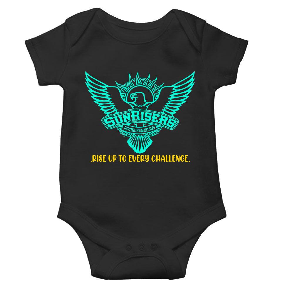 Custom Name IPL SRH Sunrisers Hyderabad Rompers for Baby Girl- KidsFashionVilla