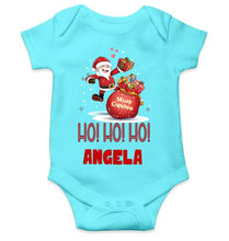 Load image into Gallery viewer, Customized Name Ho! Ho! Ho! Christmas Rompers for Baby Girl- KidsFashionVilla
