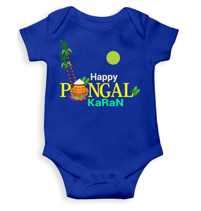 Custom Name Happy Pongal Rompers for Baby Boy- KidsFashionVilla