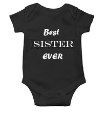 Load image into Gallery viewer, Best Sister Ever Black Rompers for Baby Girl - KidsFashionVilla
