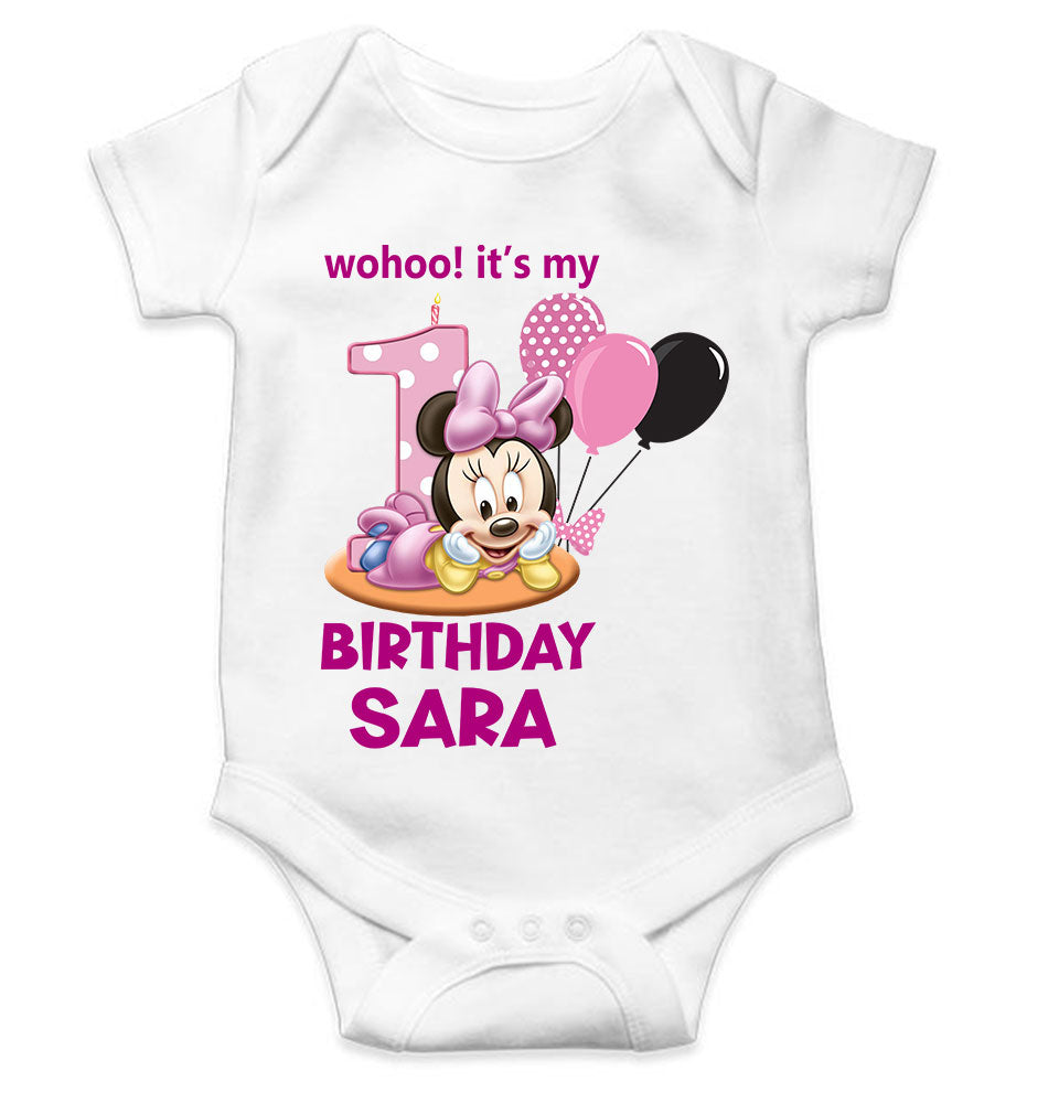 Custom Name Its My First Birthday Rompers for Baby Girl- KidsFashionVilla
