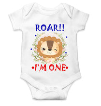 Load image into Gallery viewer, Roar I Am One First Birthday Rompers for Baby Boy- KidsFashionVilla
