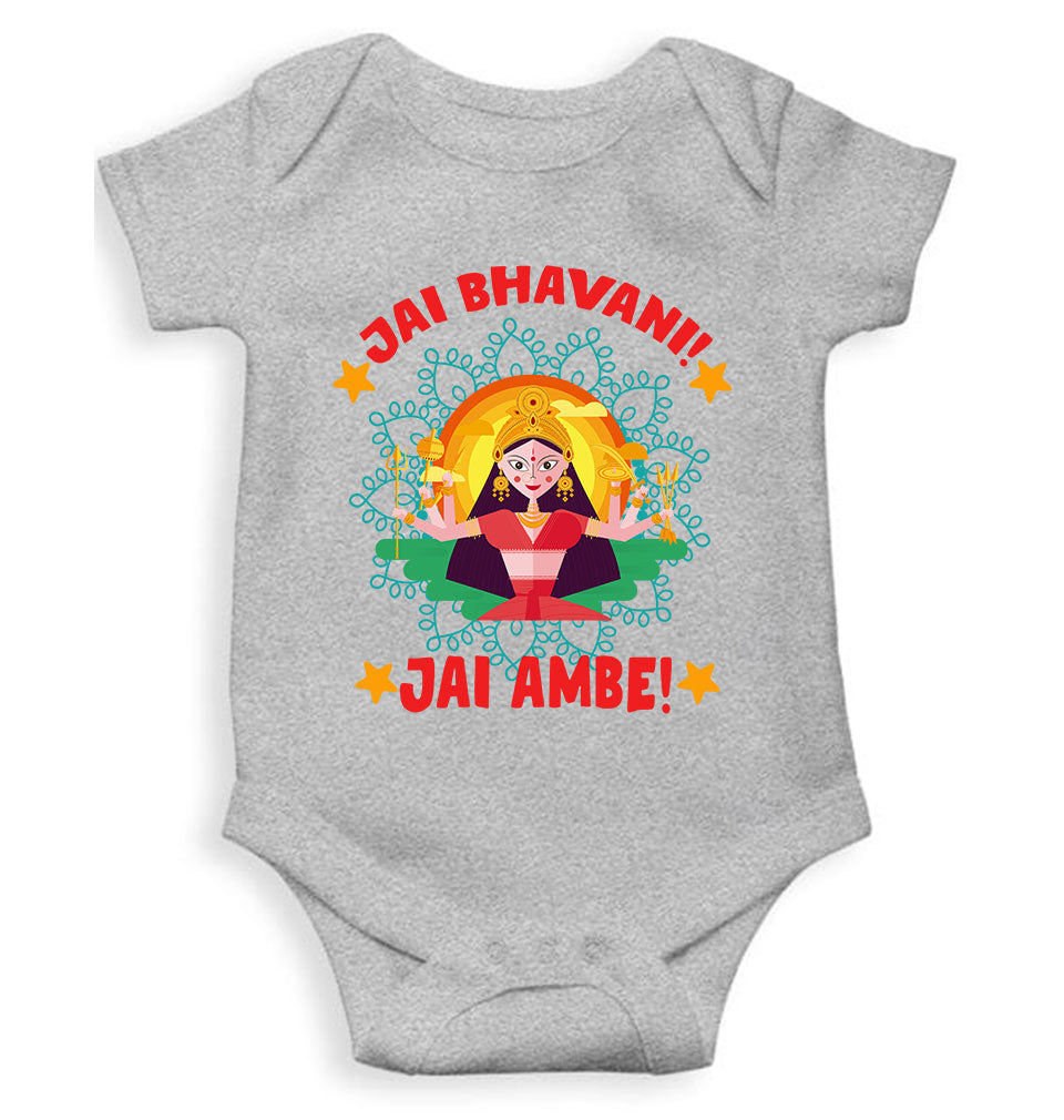 Jai Bhavani Jai Ambe Navratri Rompers for Baby Girl- KidsFashionVilla