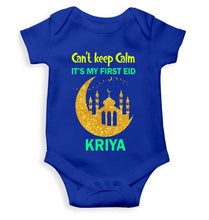Load image into Gallery viewer, Custom Name Cant Keep Calm My First Eid Rompers for Baby Girl- KidsFashionVilla
