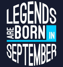 Load image into Gallery viewer, FunkyTradition Legends Are Born September Navy Blue Hoodies
