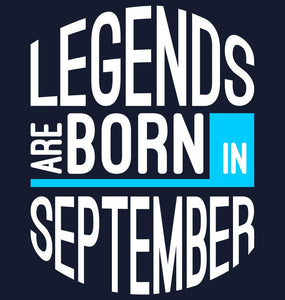 FunkyTradition Legends Are Born September Navy Blue Hoodies