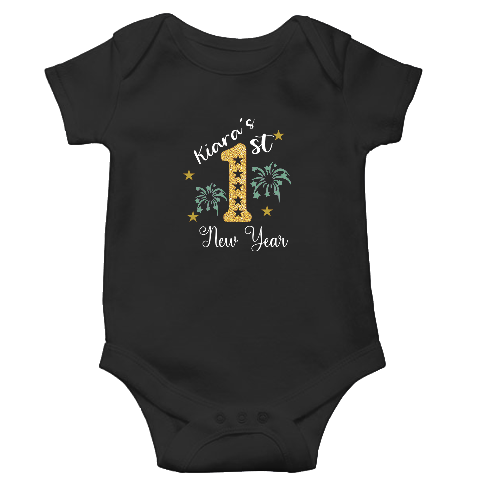 Customized Name First New Year Rompers for Baby Girl- KidsFashionVilla