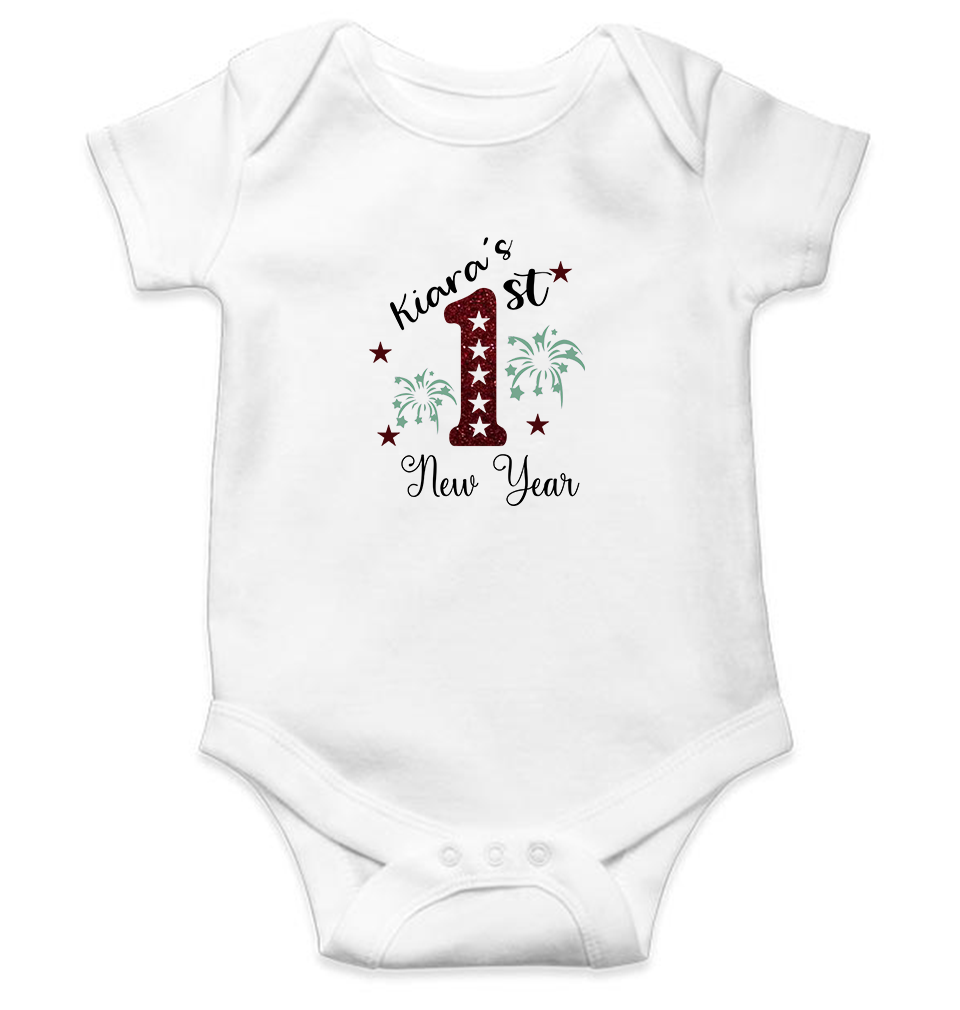 Customized Name First New Year Rompers for Baby Girl- KidsFashionVilla