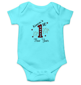 Customized Name First New Year Rompers for Baby Girl- KidsFashionVilla