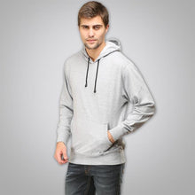 Load image into Gallery viewer, Plain grey melange Hoodie Sweatshirt -KidsFashionVilla
