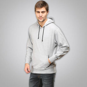 Plain grey melange Hoodie Sweatshirt -KidsFashionVilla