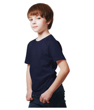Load image into Gallery viewer, Boy Plain Navy Blue T-Shirt-KidsFashionVilla
