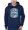 FunkyTradition Legends Are Born In December Navy Blue Hoodies