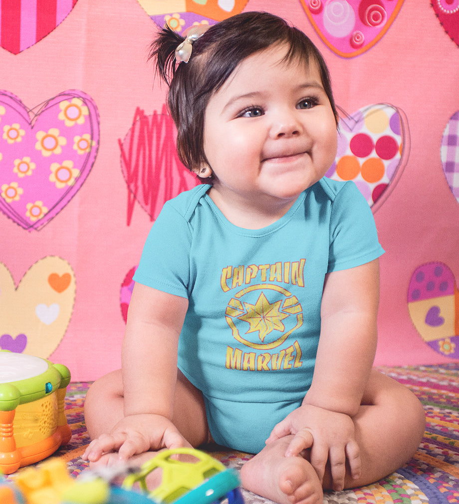Captain Marvel Rompers for Baby Girl- KidsFashionVilla