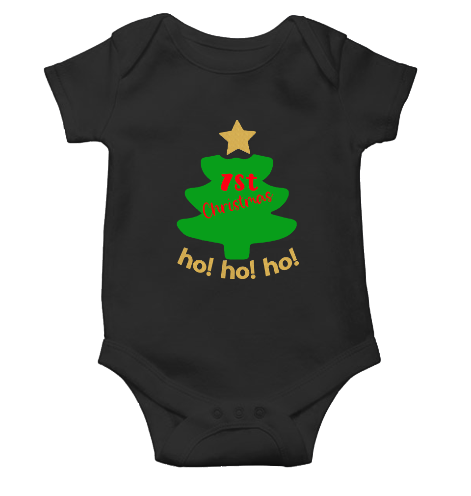 Ho Ho Ho Christmas Rompers for Baby Girl- KidsFashionVilla