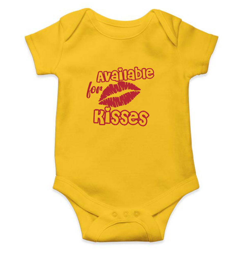 Available For Kisses New Year Rompers for Baby Girl- KidsFashionVilla