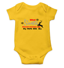 Load image into Gallery viewer, What Santa Will Dosent Brings My Papa Will Christmas Rompers for Baby Girl- KidsFashionVilla
