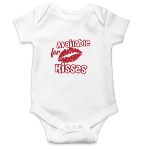 Available For Kisses New Year Rompers for Baby Girl- KidsFashionVilla