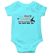 Load image into Gallery viewer, What Santa Will Dosent Brings My Papa Will Christmas Rompers for Baby Girl- KidsFashionVilla
