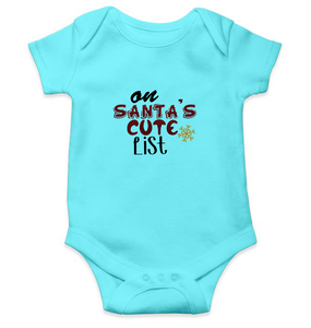 On Santas Cute List Christmas Rompers for Baby Girl- KidsFashionVilla