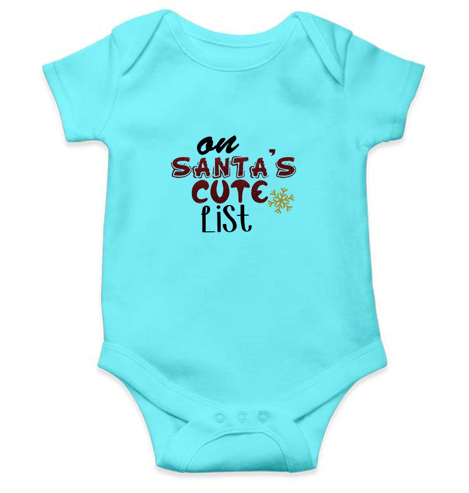 On Santas Cute List Christmas Rompers for Baby Girl- KidsFashionVilla