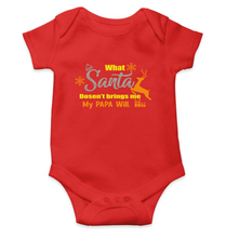 Load image into Gallery viewer, What Santa Will Dosent Brings My Papa Will Christmas Rompers for Baby Girl- KidsFashionVilla
