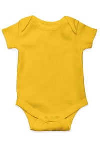 Plain Yellow Baby Romper- KidsFashionVilla