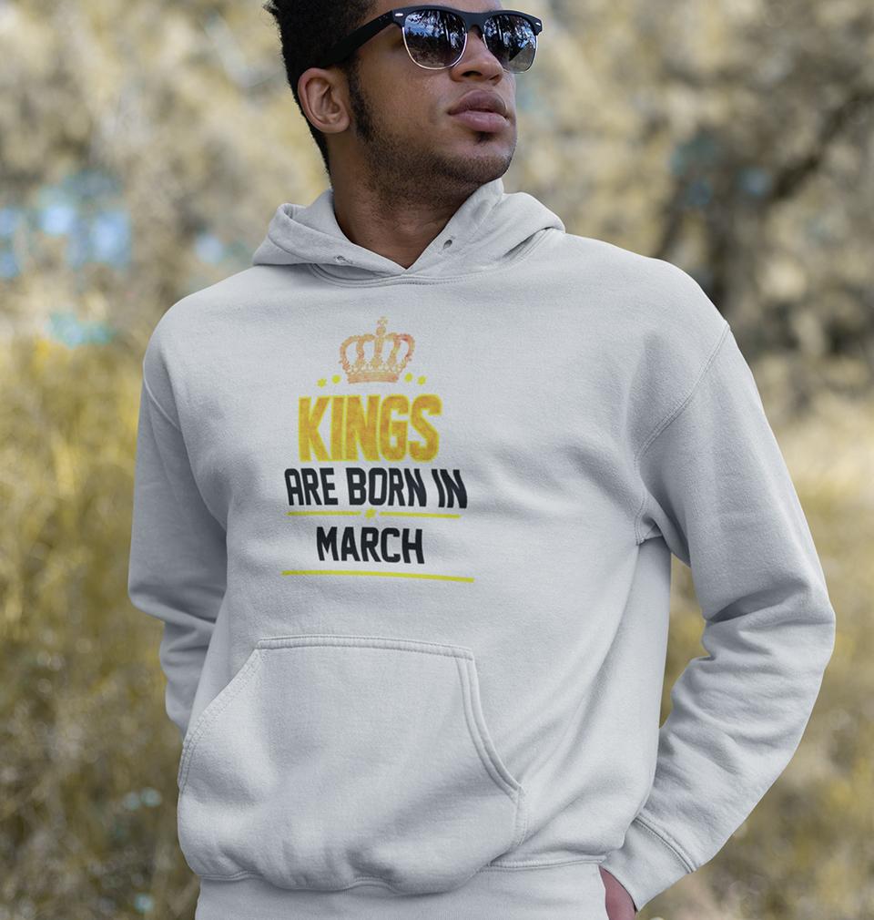 Kings Are Born In March Men Hoodie For Men-KidsFashionVilla