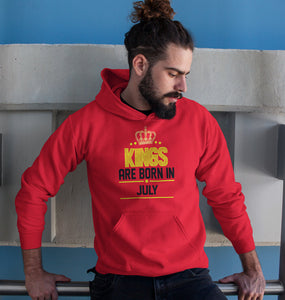 Kings Are Born In July Men Hoodies-KidsFashionVilla