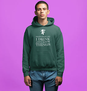 GOT Game of Thrones I Drink  And Know Things Men Hoodies-KidsFashionVilla