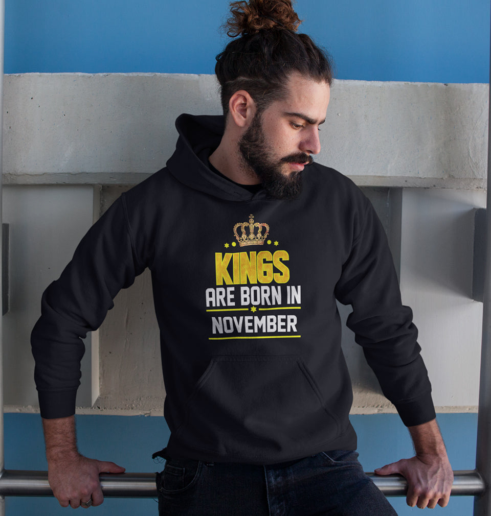 Kings Are Born In November Men Hoodies-KidsFashionVilla