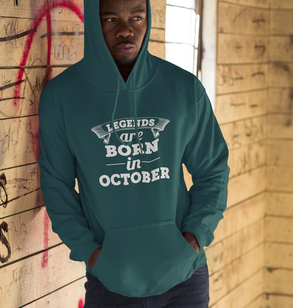 Legends are Born in October Men Hoodies-KidsFashionVilla