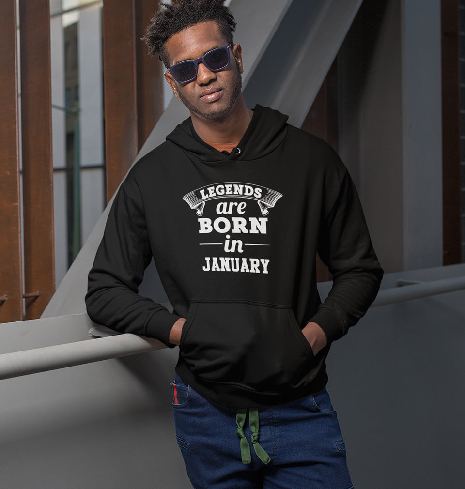 Legends are Born in January Men Hoodies-KidsFashionVilla