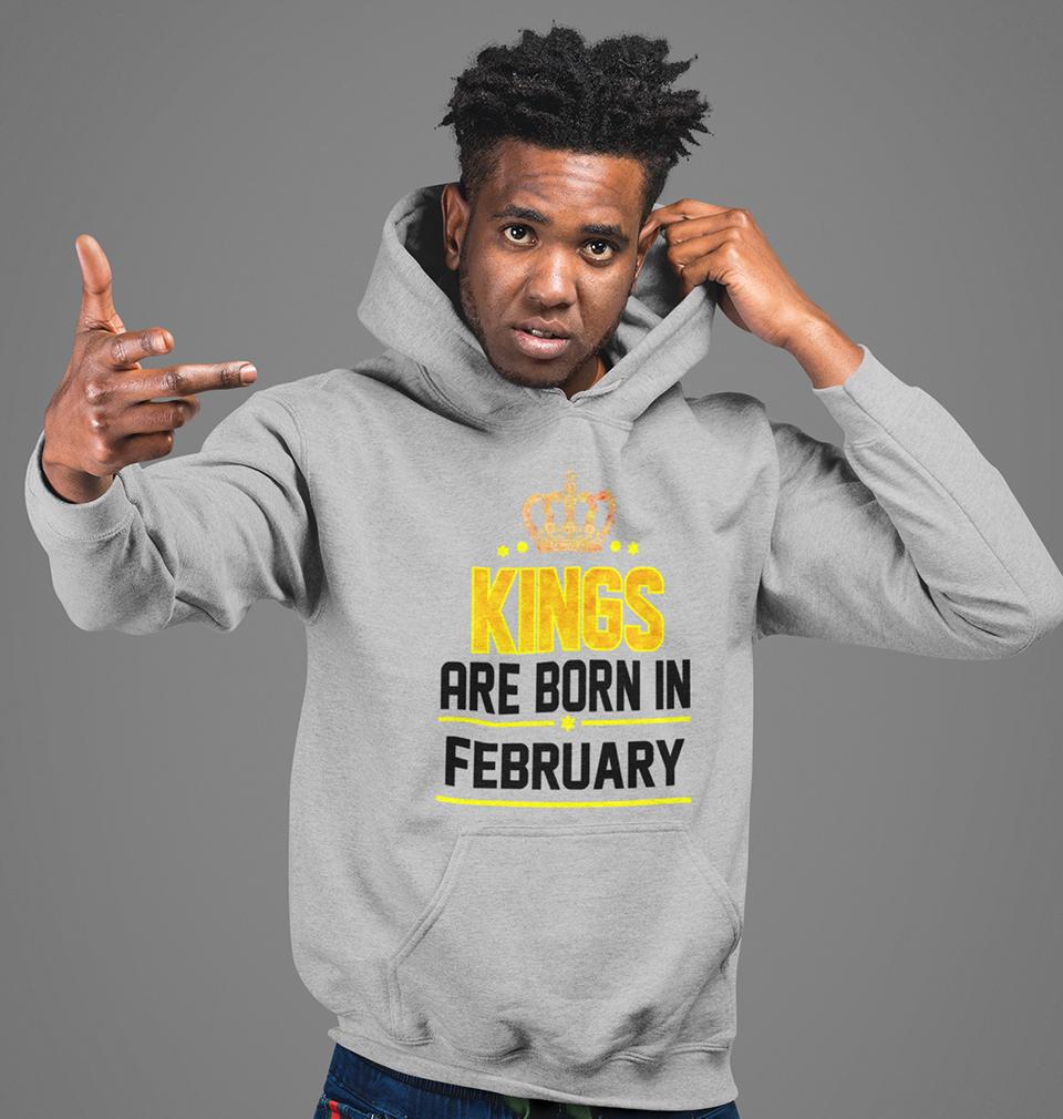 Kings Are Born In February Men Hoodie For Men-KidsFashionVilla